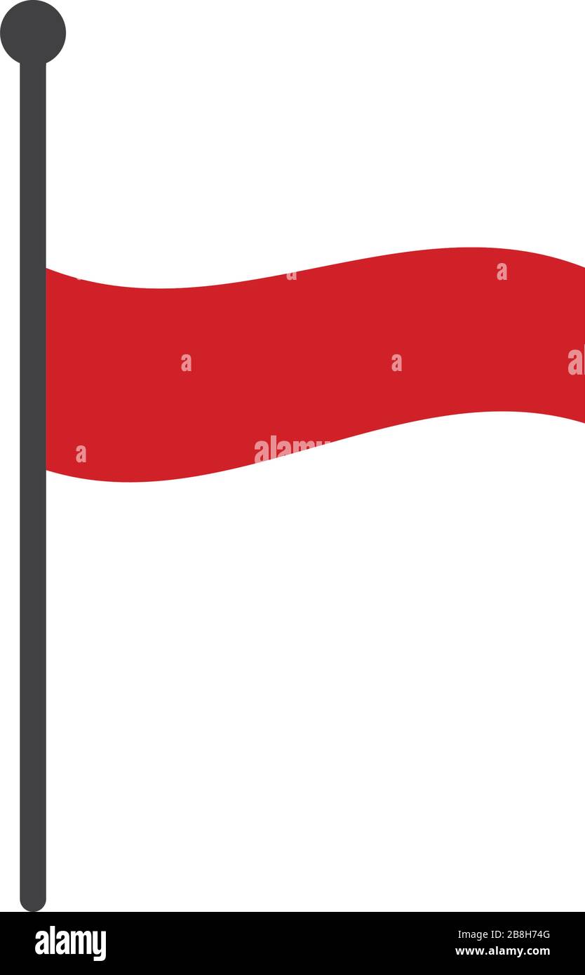 Premium Vector  Pixel art flagpole with red flag vector icon for 8bit game  on white background