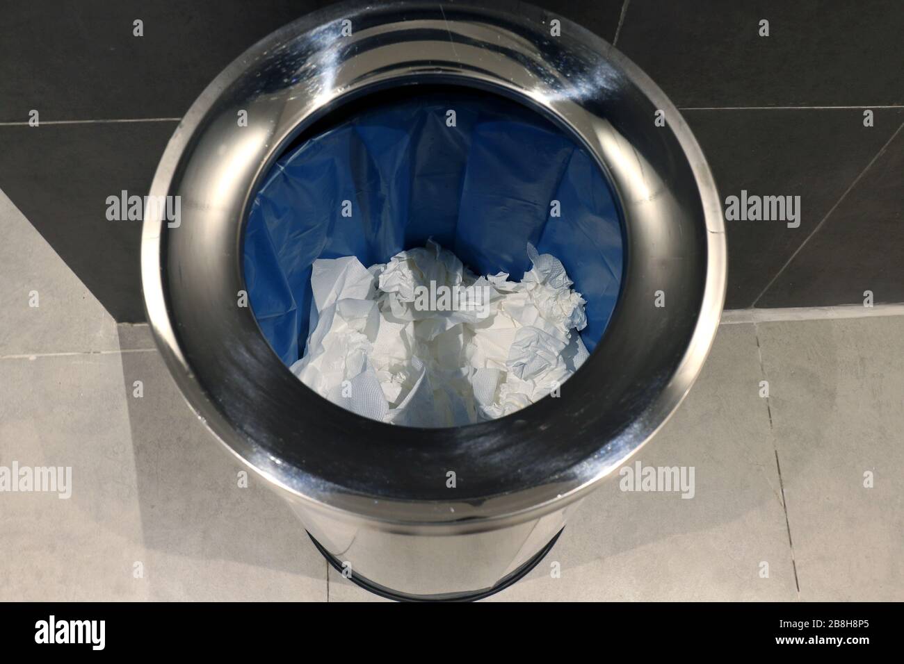 Bin in toilet, Stainless steel Bin for paper trash Tissue dirty in