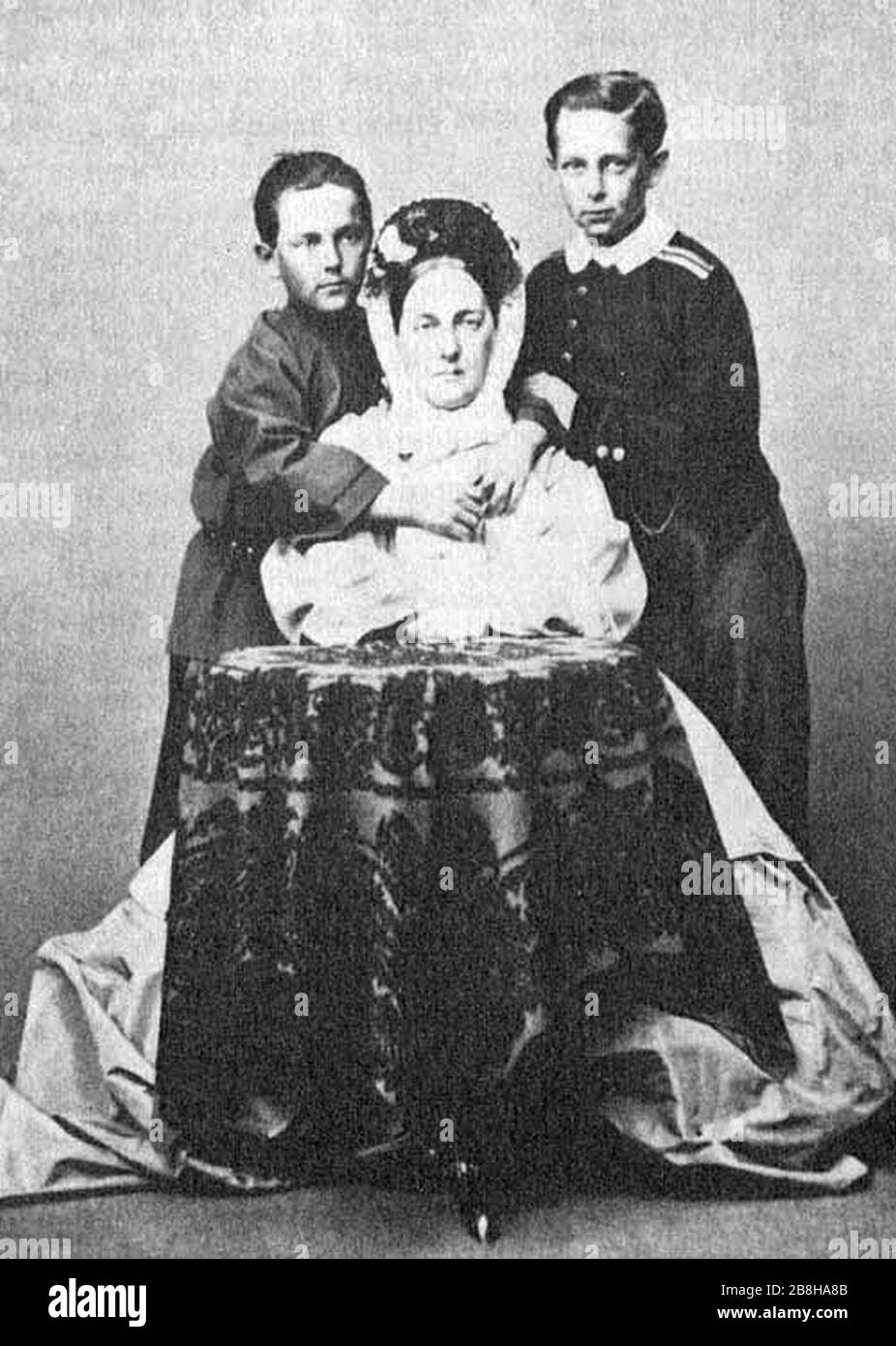 Grand Duchess Maria Nikolaievna, with her sons Nicholas and Sergei ...