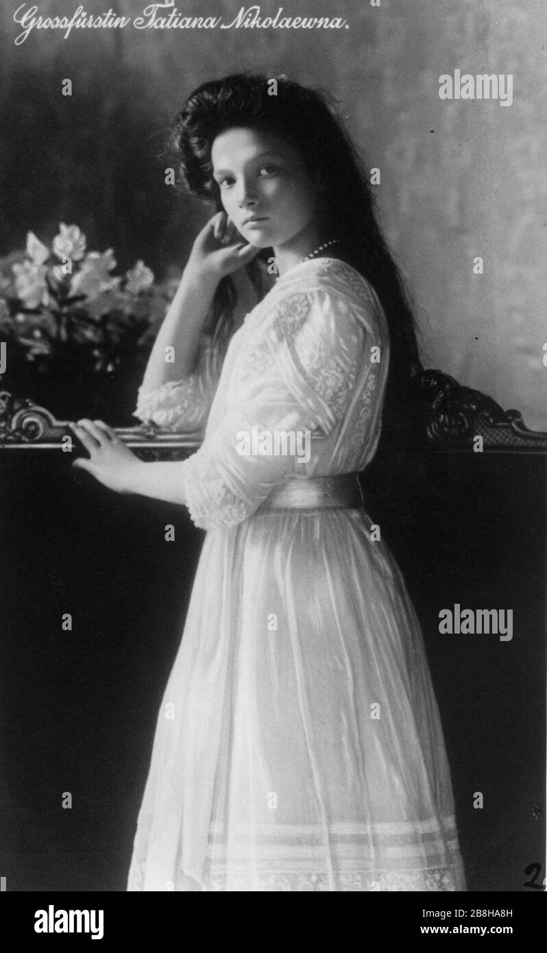 Grand Duchess Tatiana Nikolaevna 1910. Stock Photo