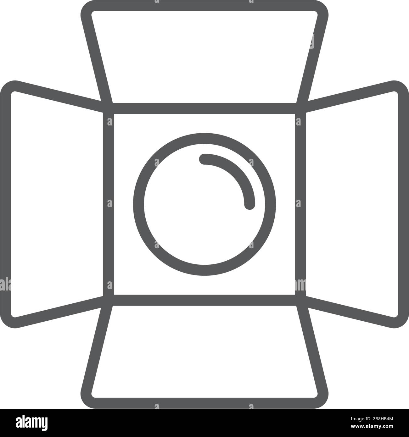 Studio light vector icon design isolated on white, pictogram. Stock Vector