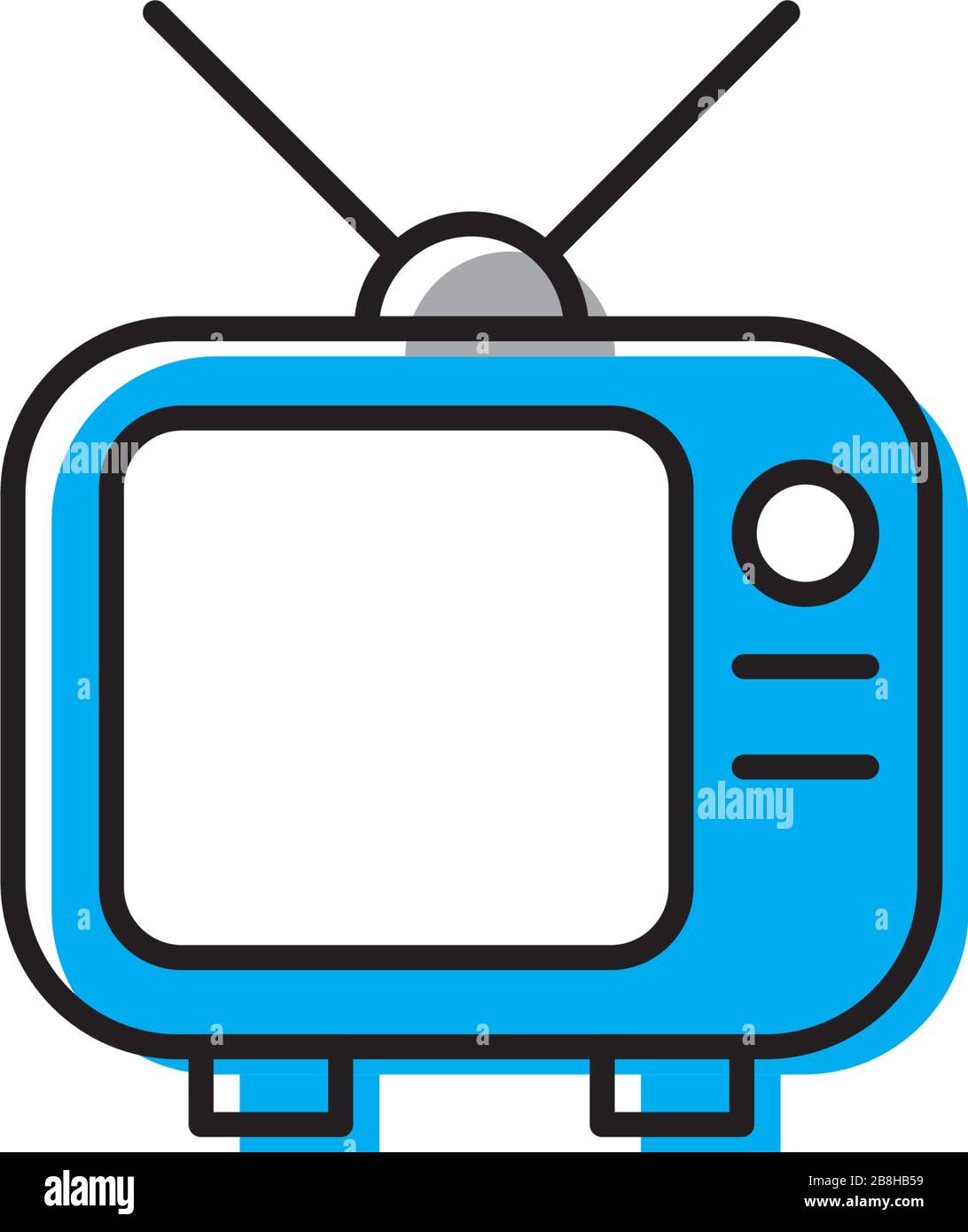 television vector icon design concept, isolated on white background Stock Vector