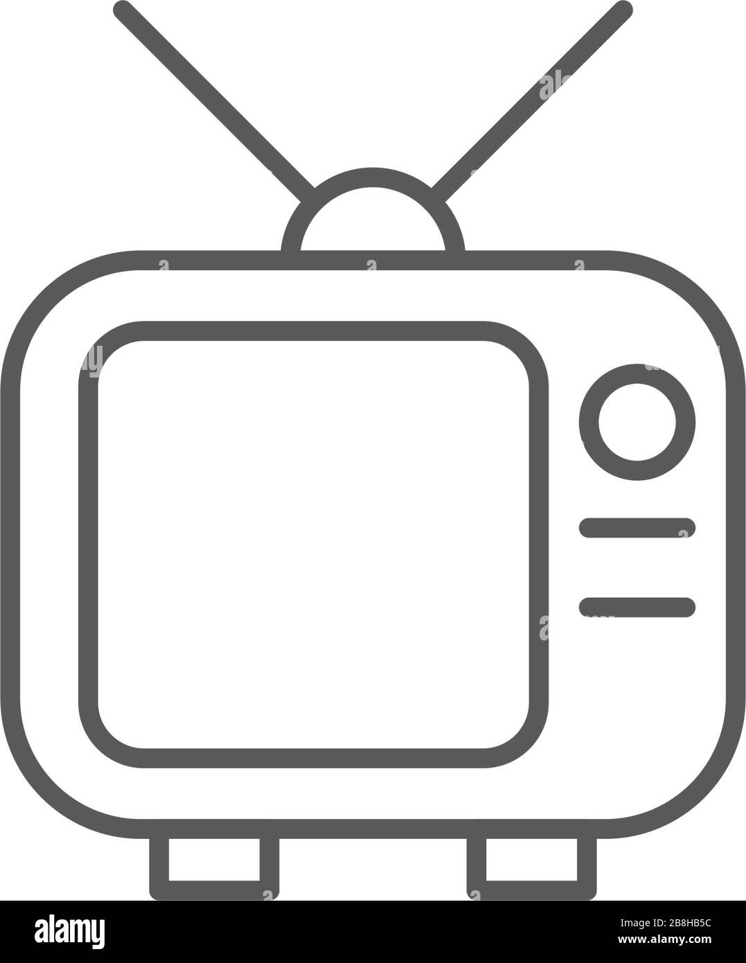 television vector icon design concept, isolated on white background Stock Vector