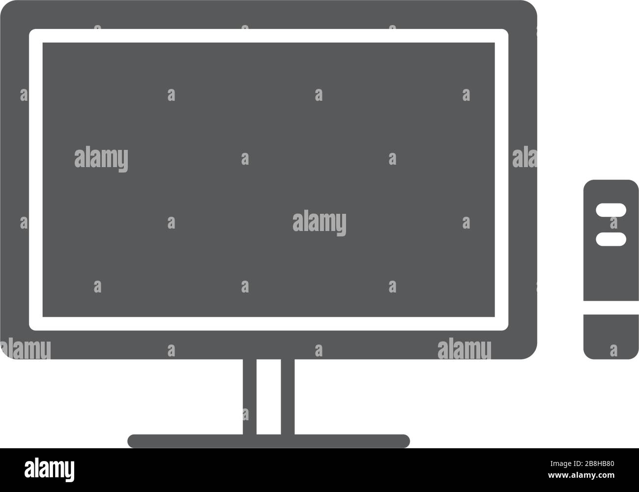 television vector icon design concept, isolated on white background Stock Vector