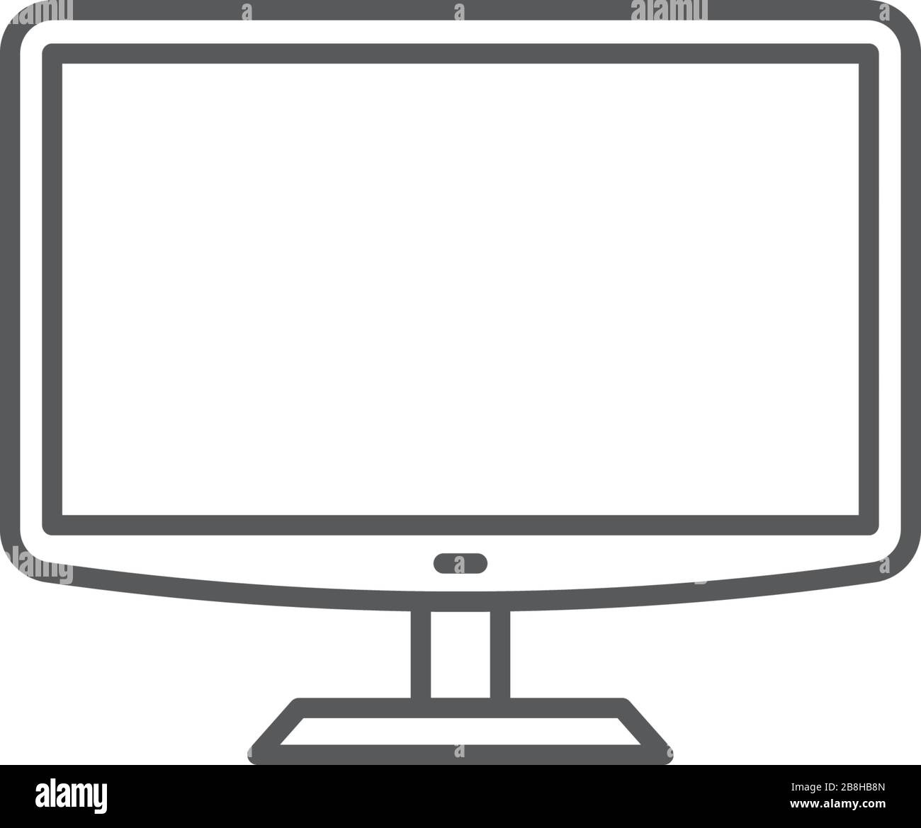 television vector icon design concept, isolated on white background ...