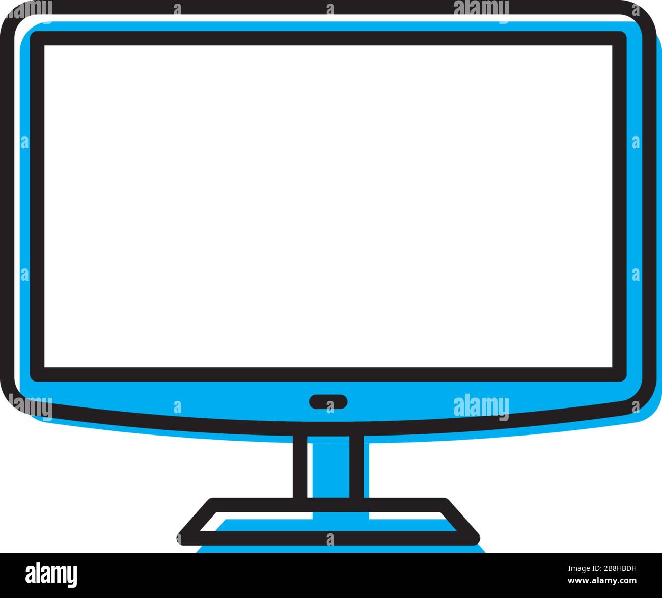 television vector icon design concept, isolated on white background Stock Vector