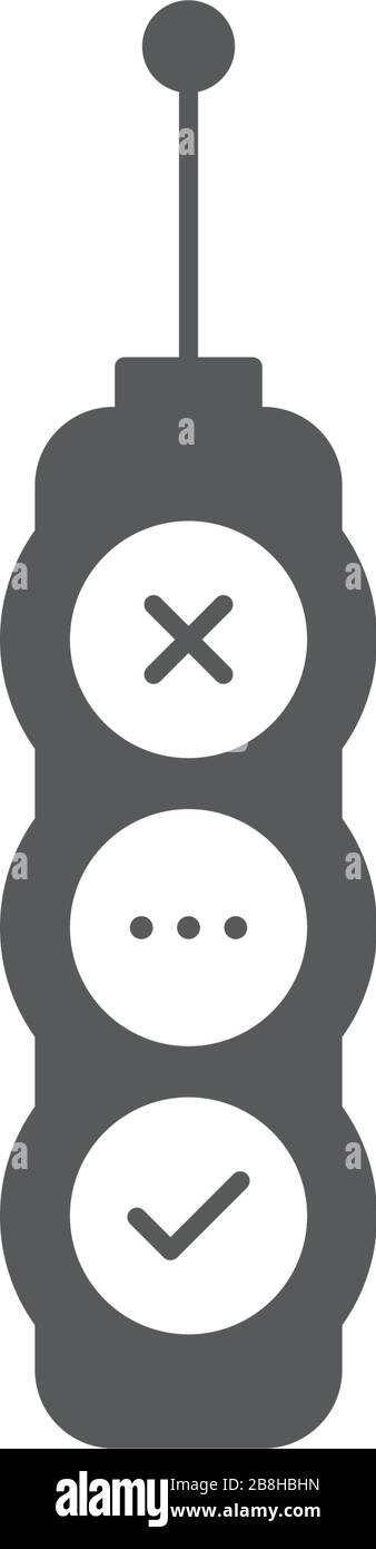 traffic light vector icon concept design isolated on white background Stock Vector