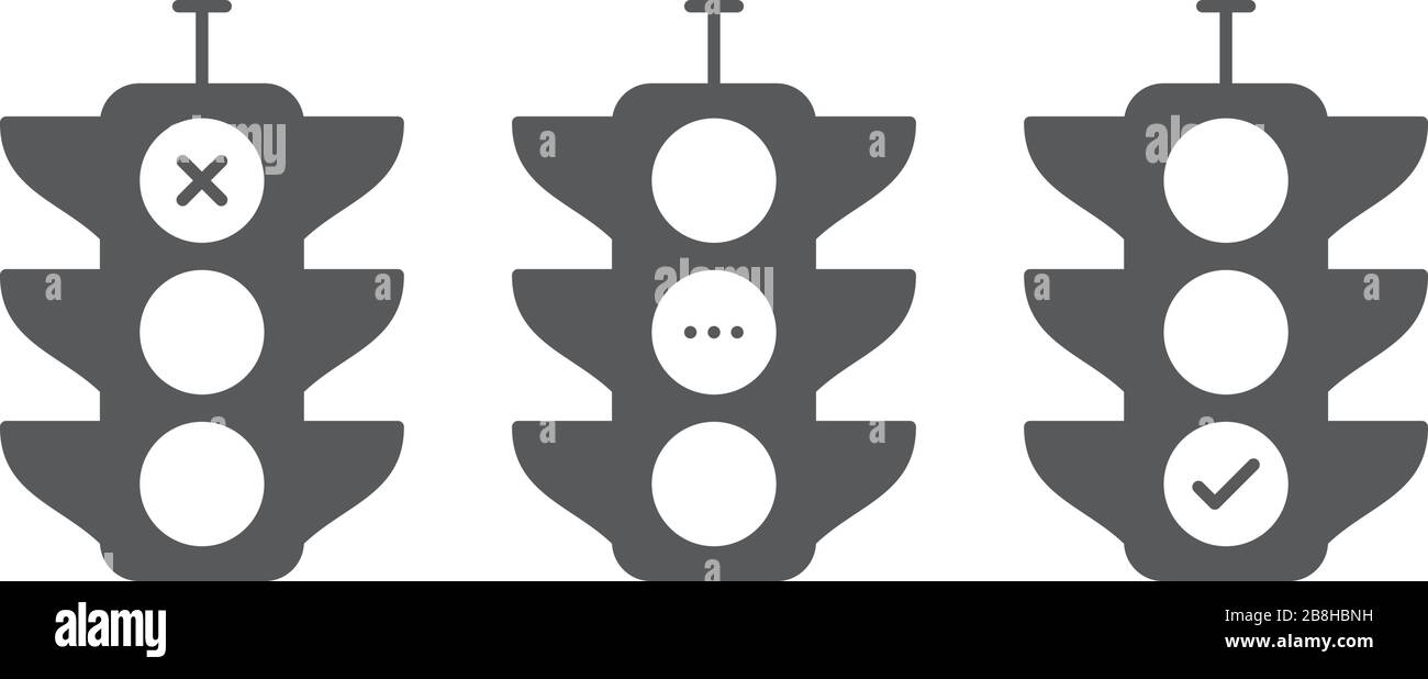 traffic light vector icon concept design isolated on white background ...