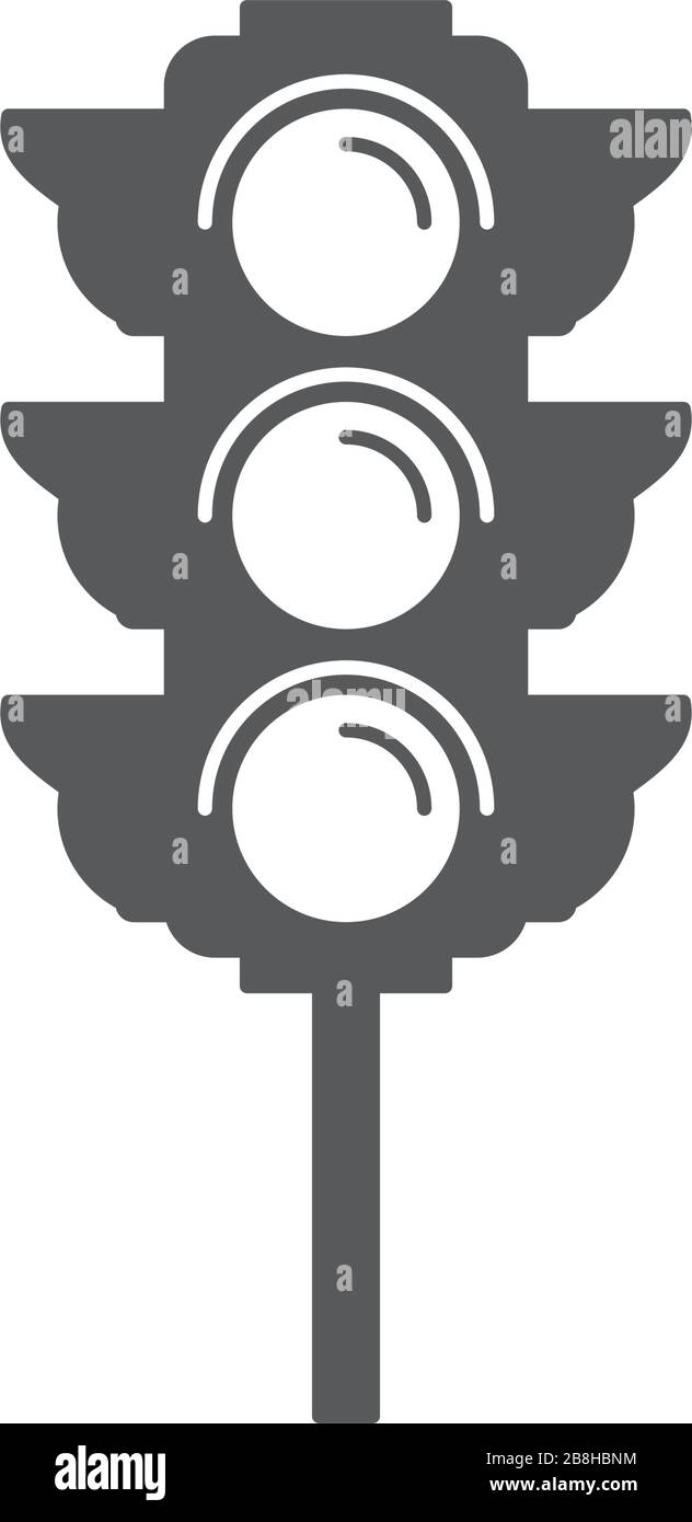 traffic light vector icon concept design isolated on white background Stock Vector