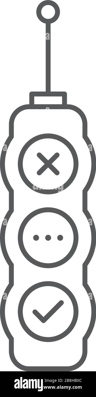 traffic light vector icon concept design isolated on white background Stock Vector