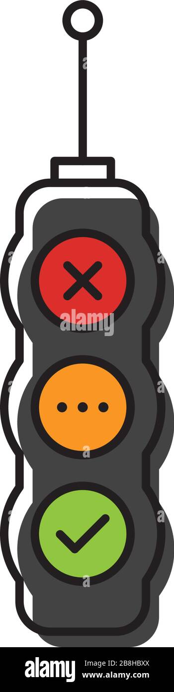 traffic light vector icon concept design isolated on white background ...