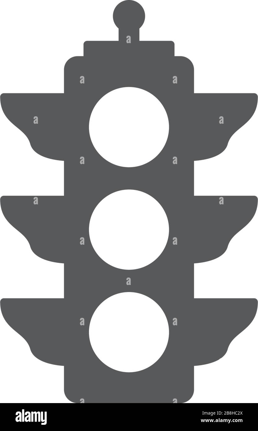 traffic light vector icon concept design isolated on white background Stock Vector