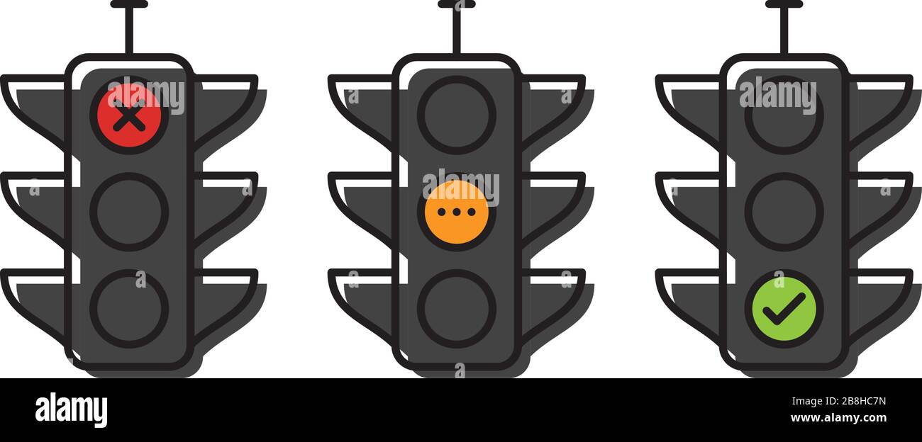 traffic light vector icon concept design isolated on white background ...