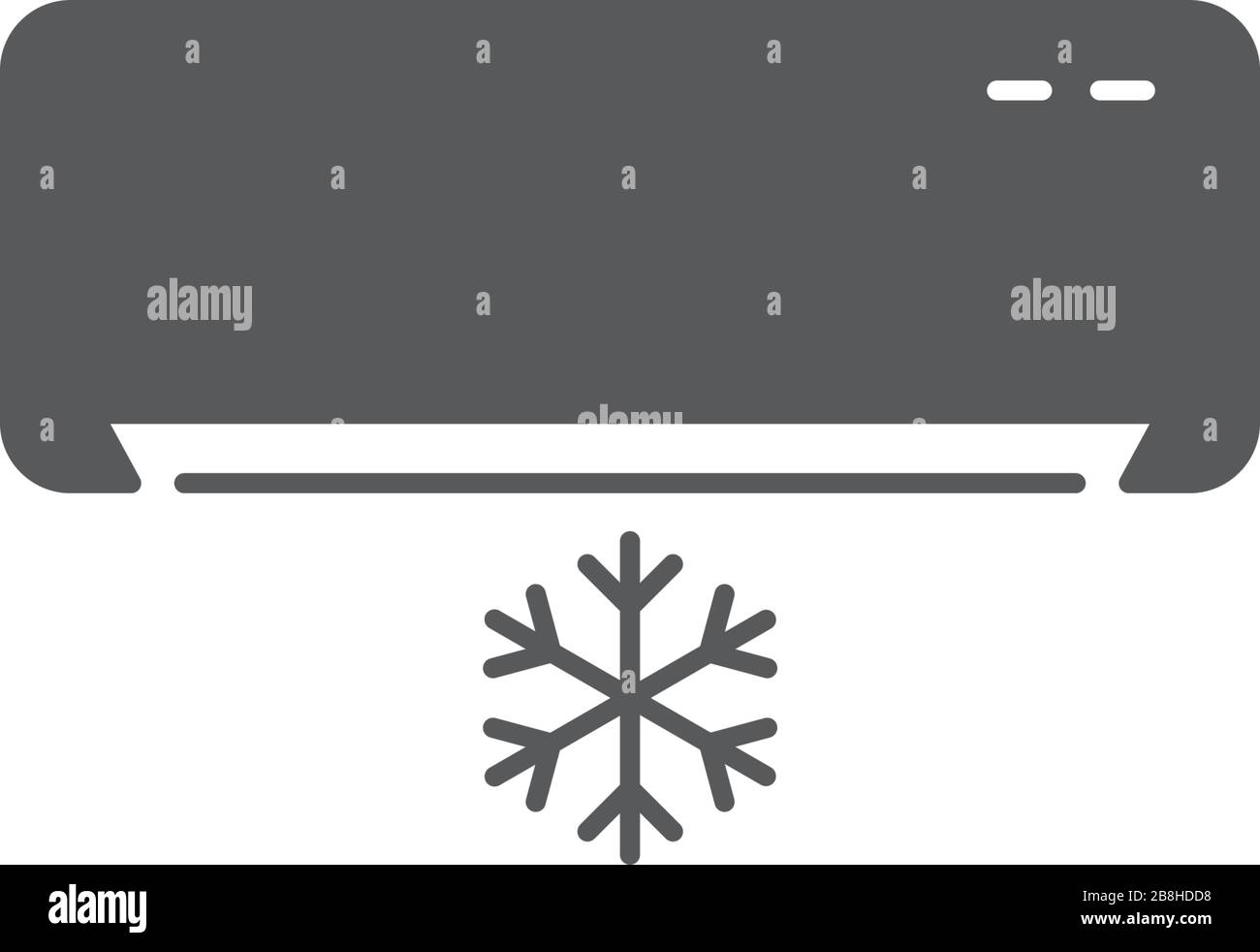 air conditioner vector icon concept, isolated on white background Stock Vector