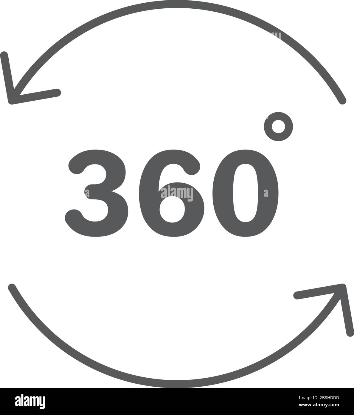 360 degree view vector icon isolated on white background Stock Vector ...