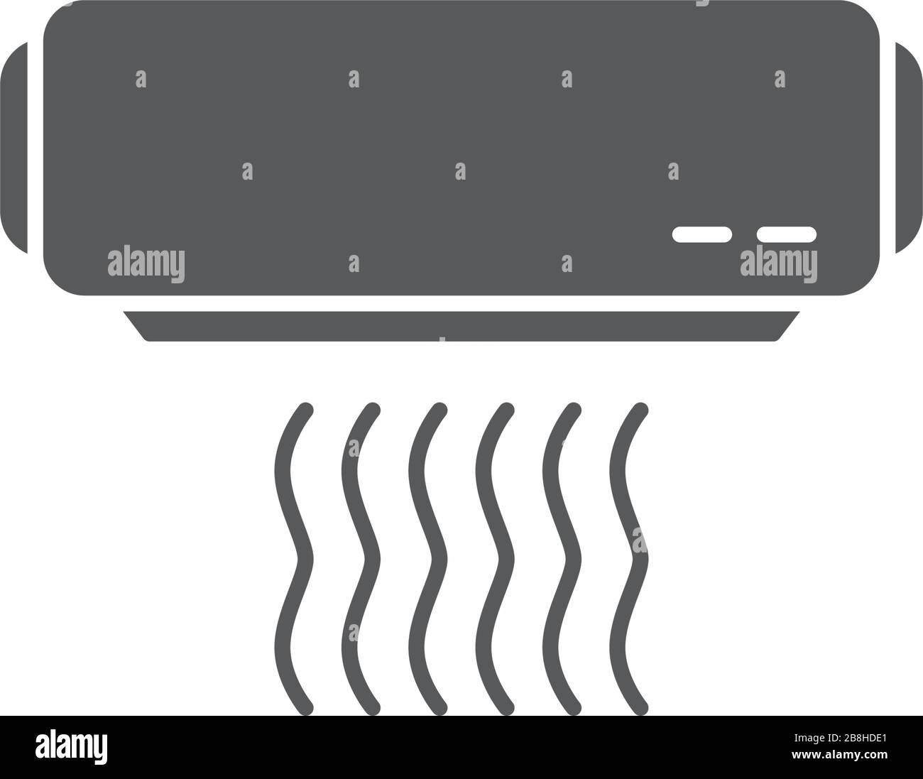 air conditioner vector icon concept, isolated on white background Stock Vector