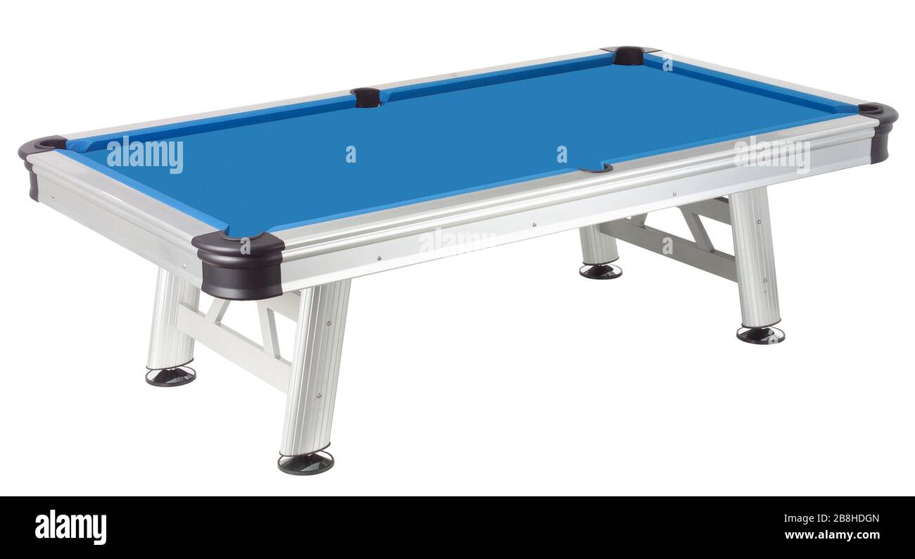 aluminium billiard table isolated on white background with clipping path Stock Photo