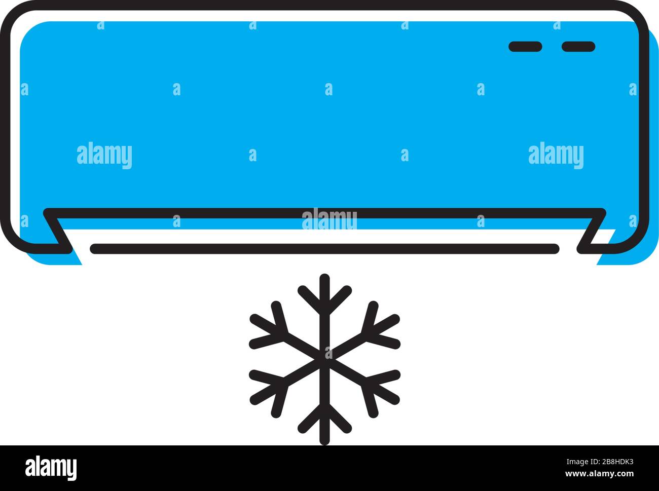 air conditioner vector icon concept, isolated on white background Stock ...