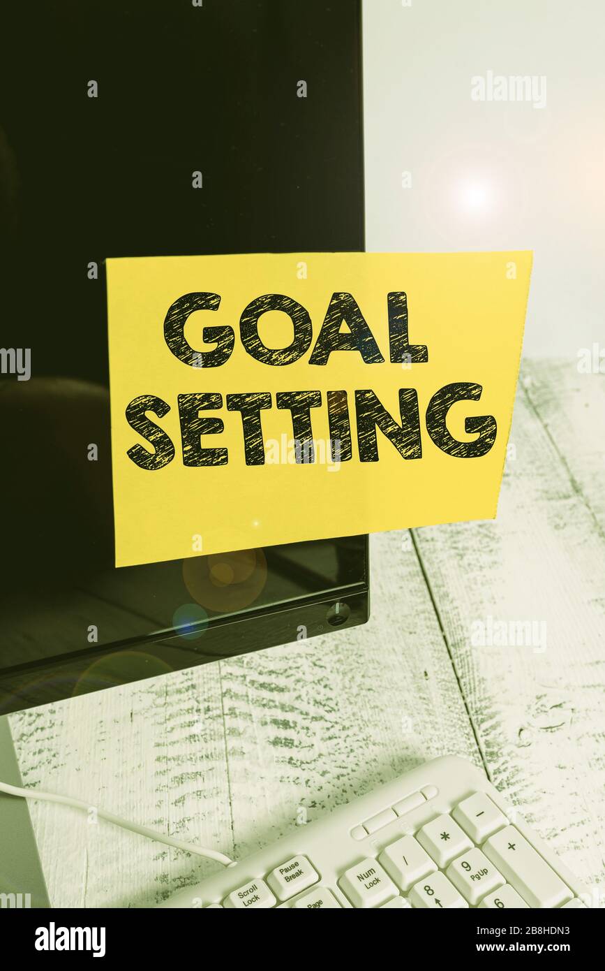 Word writing text Goal Setting. Business photo showcasing process of ...