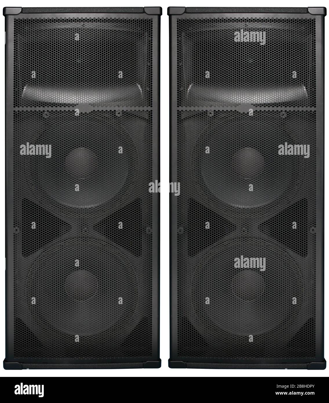 Big Audio speakers isolated on white background with clipping path. High  Quality XXL! Two componental. Music equipment Stock Photo - Alamy