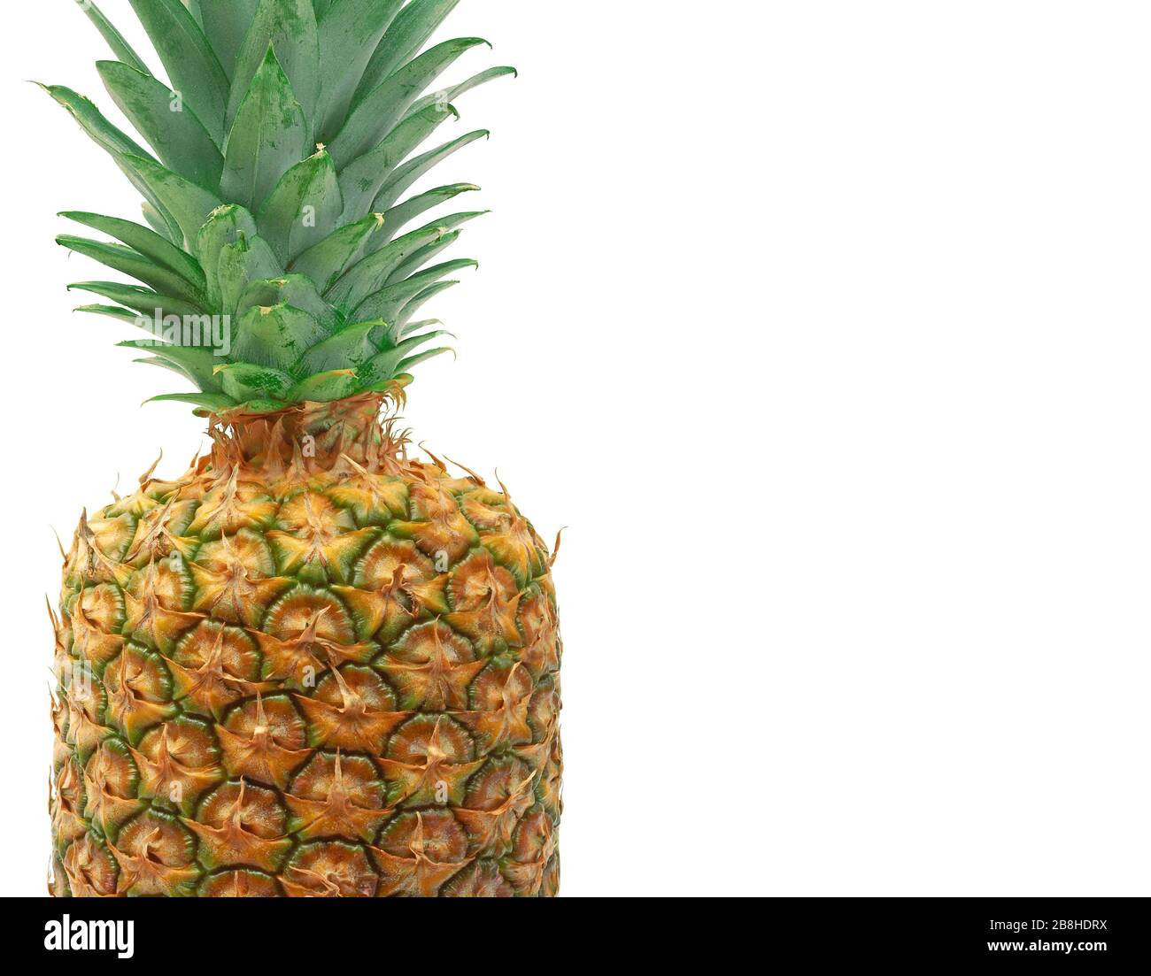 Close-up Pineapple isolated on the white background. Stock Photo