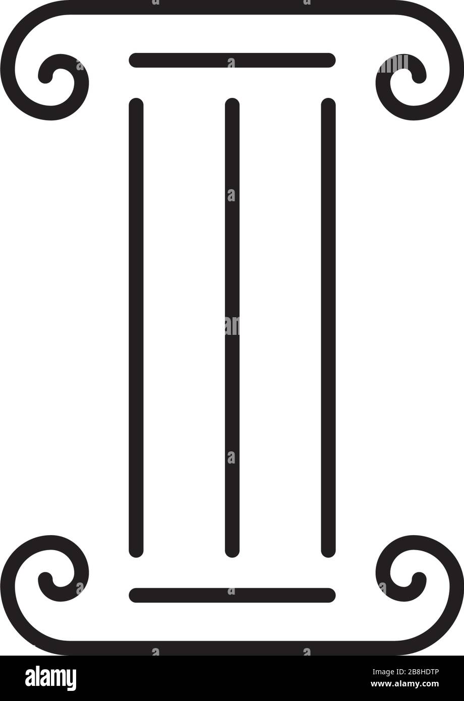Antique Column pillar vector icon concept, isolated on white background Stock Vector
