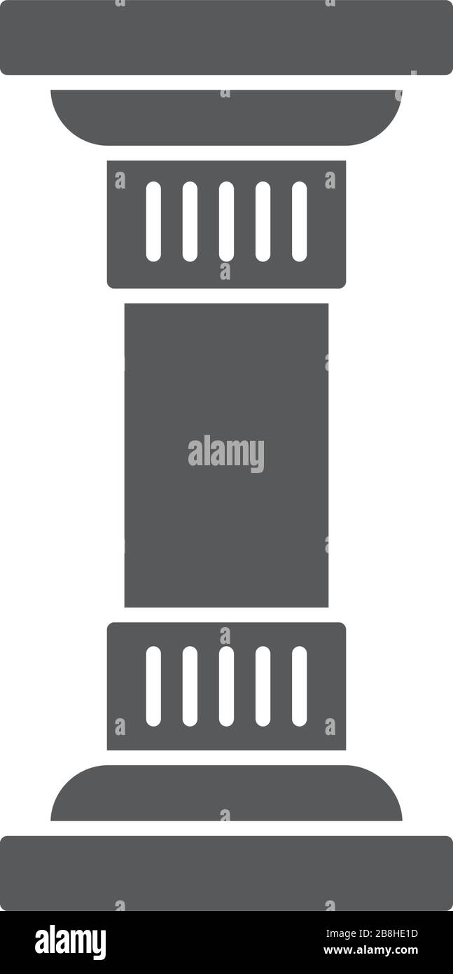 Antique Column pillar vector icon concept, isolated on white background ...