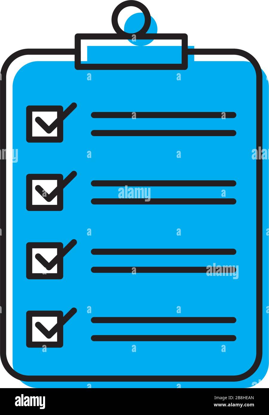clipboard checklist vector icon concept, isolated on white background ...