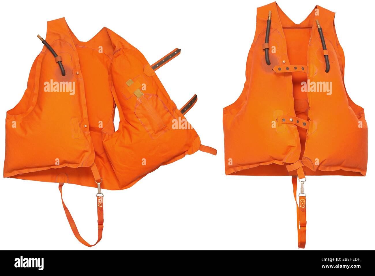 Professional Orange Life Jacket - isolated on white Stock Photo - Alamy