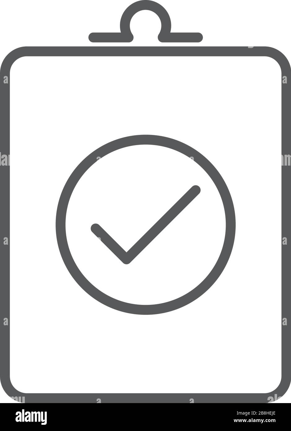 clipboard checklist vector icon concept, isolated on white background Stock Vector