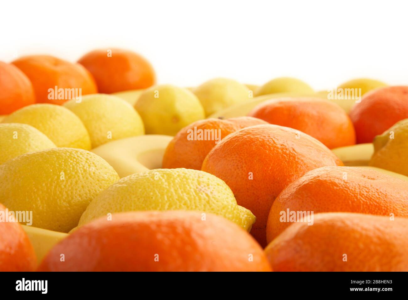 High quality collection of fruits and borders on a white background Stock Photo
