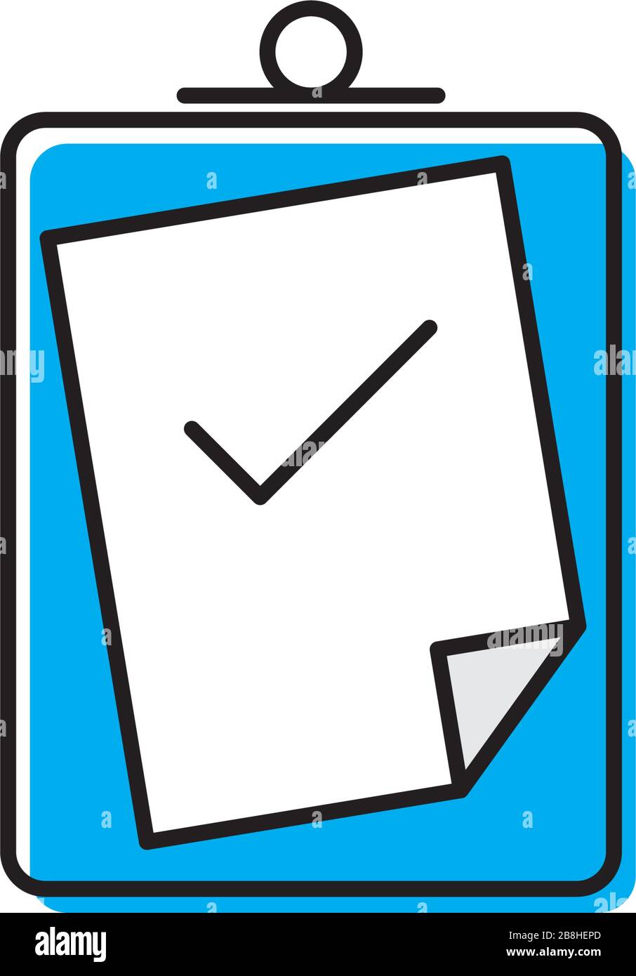 clipboard checklist vector icon concept, isolated on white background Stock Vector