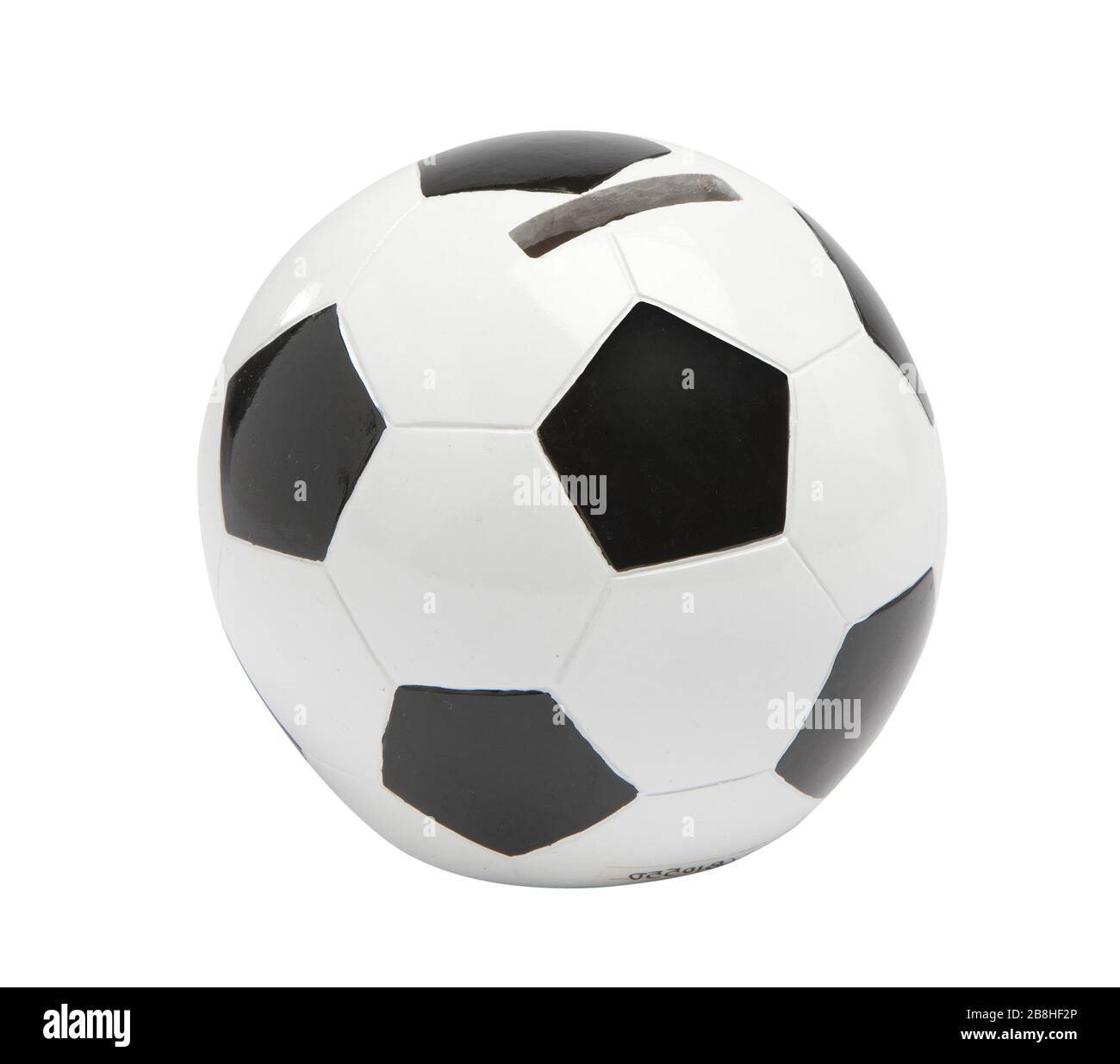 Single soccer ball - money box isolated on white background Stock Photo ...