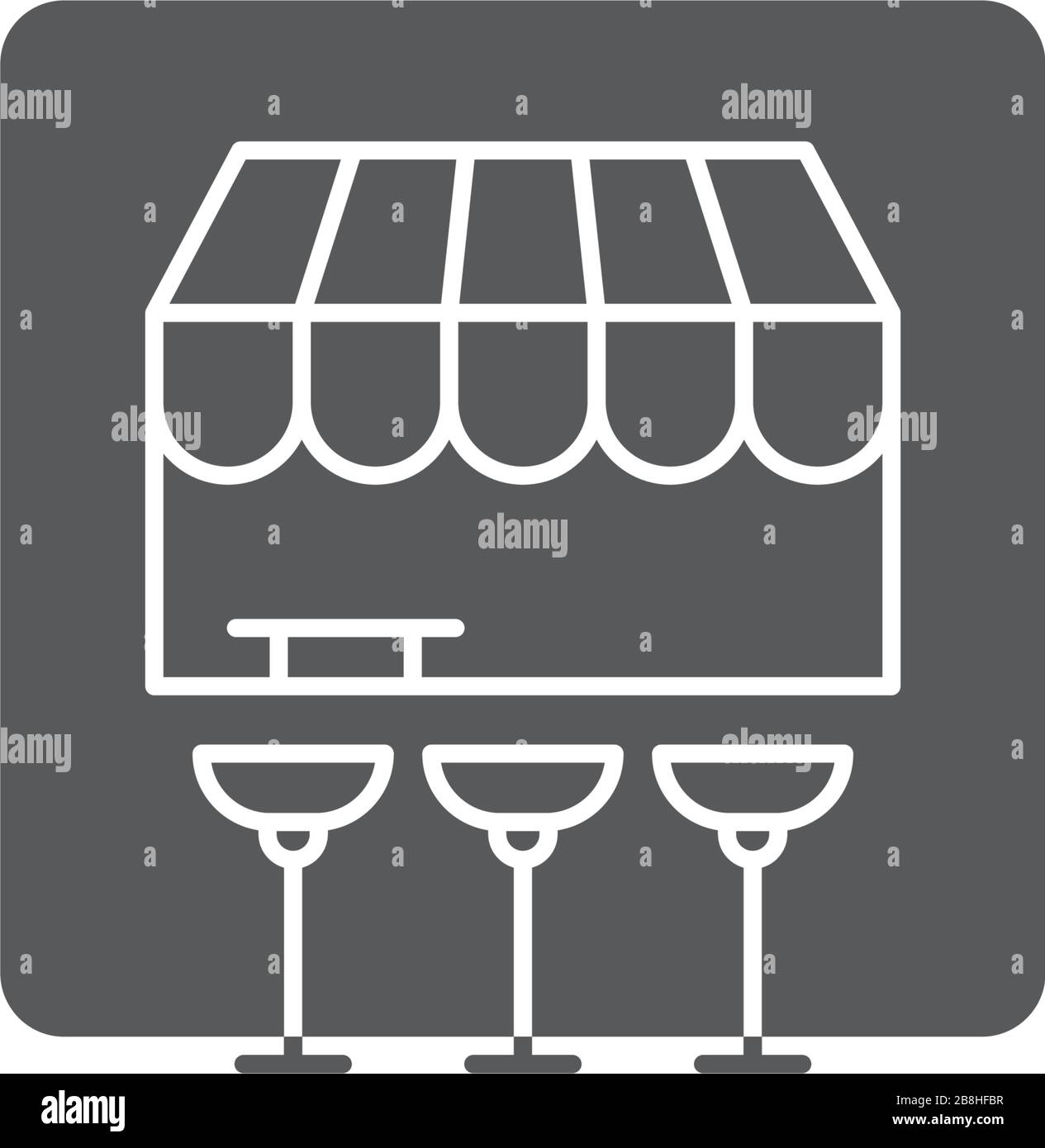 food stand vector icon concept, isolated on white background Stock