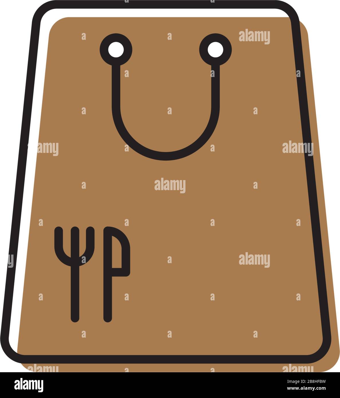 Food delivery bag vector icon concept, isolated on white background Stock Vector Image & Art Alamy