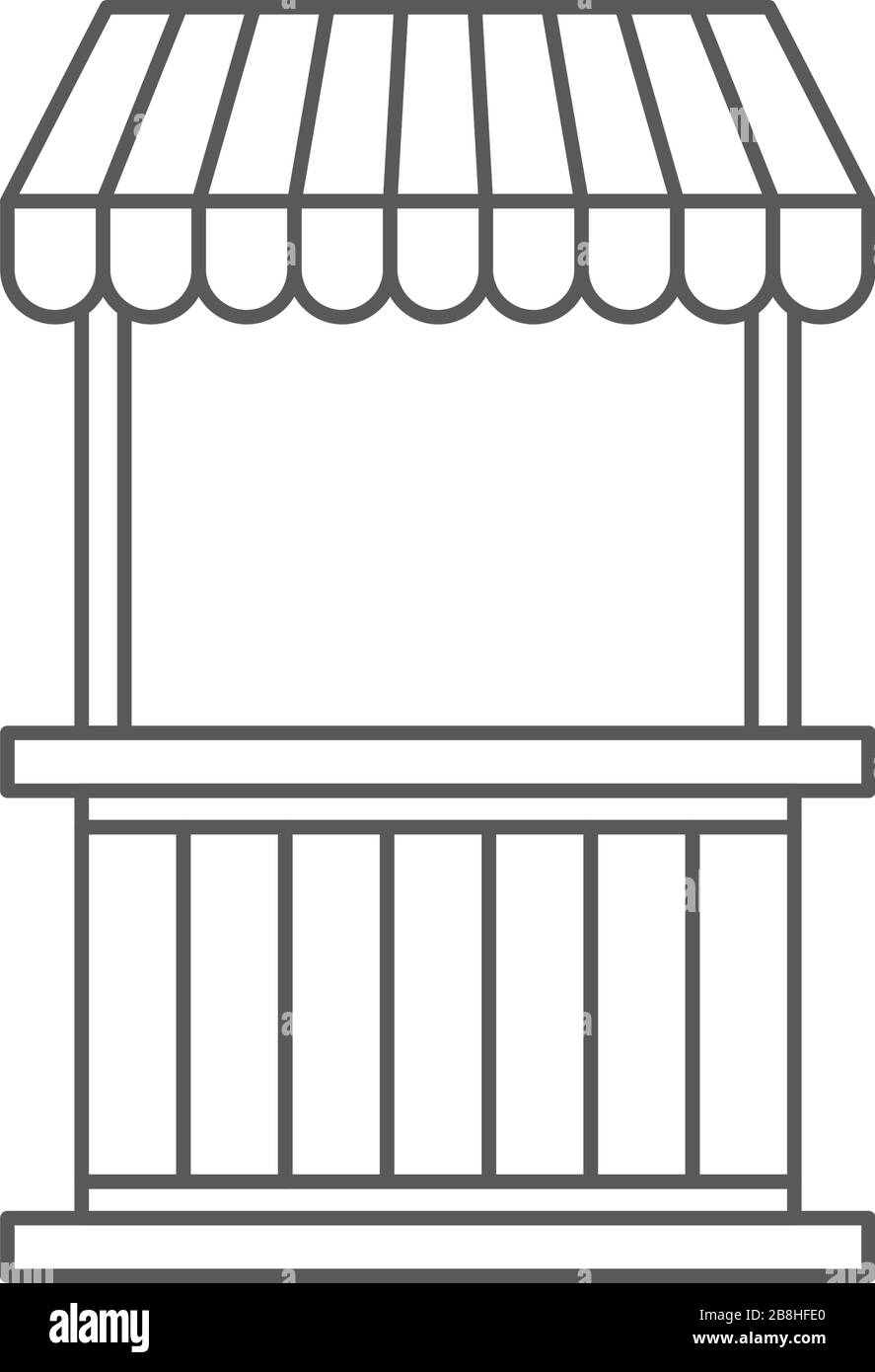 food stand vector icon concept, isolated on white background Stock