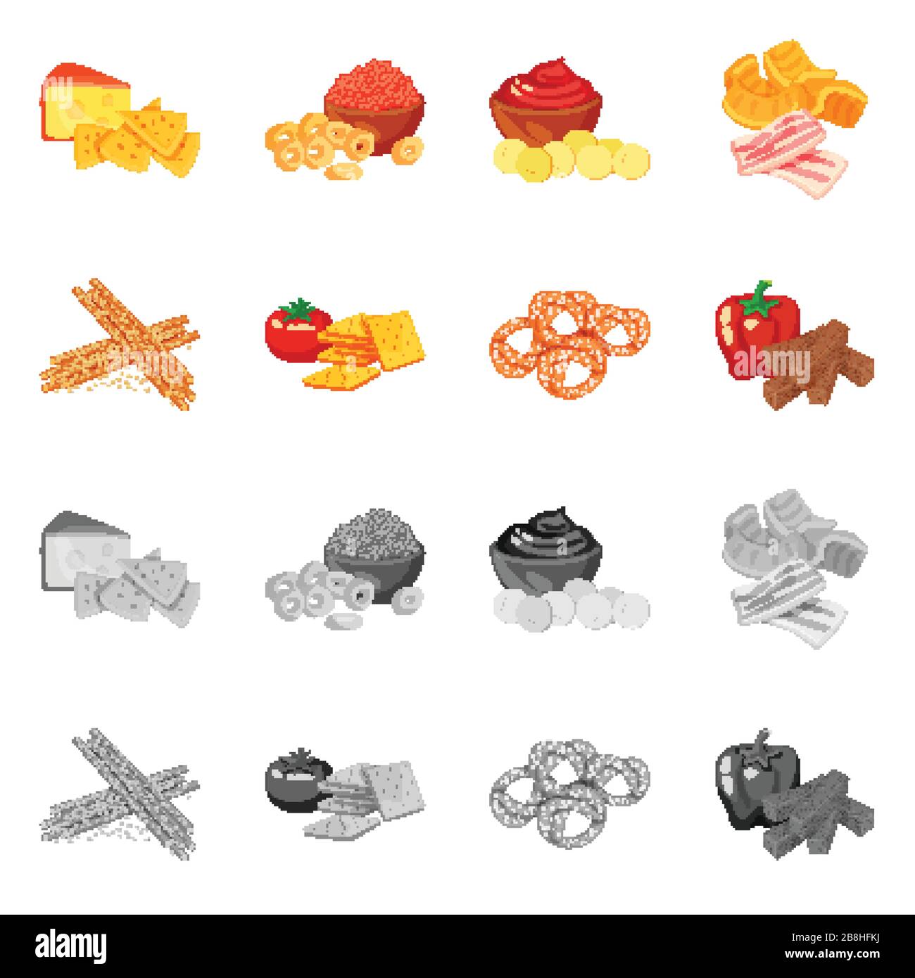 Vector design of taste and seasonin symbol. Set of taste and organic ...