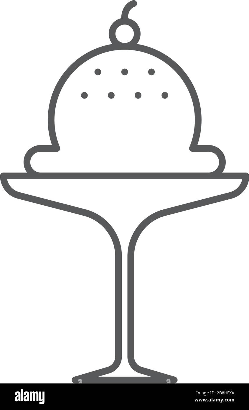 Ice cream cup vector icon concept, isolated on white background Stock ...