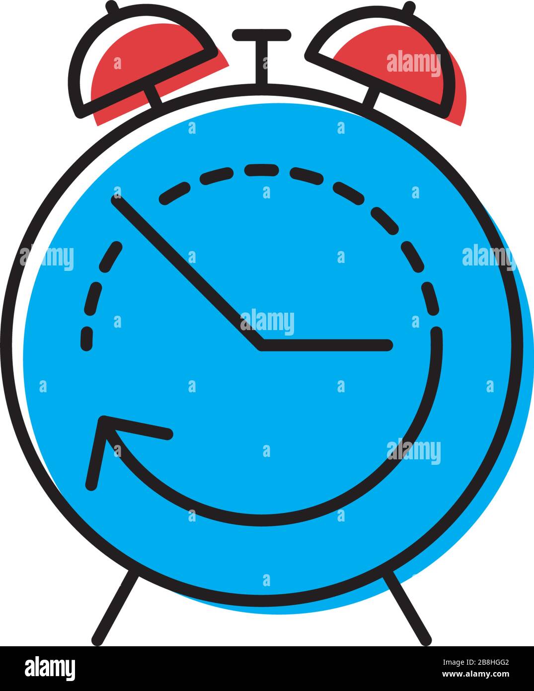 alarm clock vector icon concept design isolated on white background ...