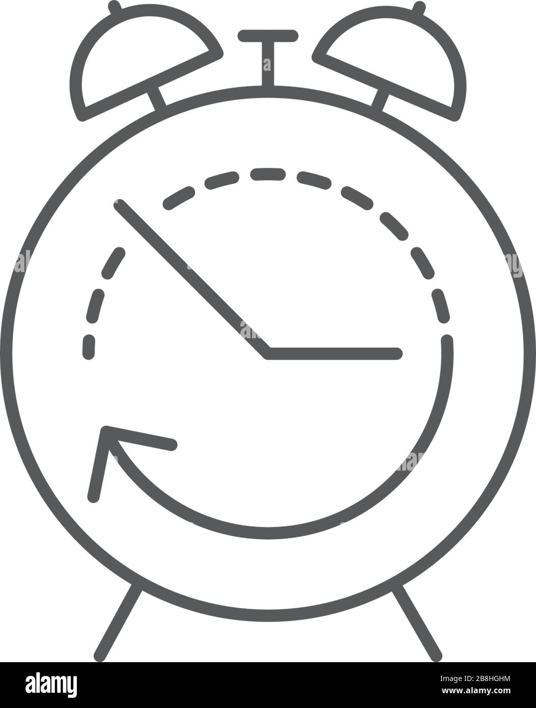 alarm clock vector icon concept design isolated on white background ...
