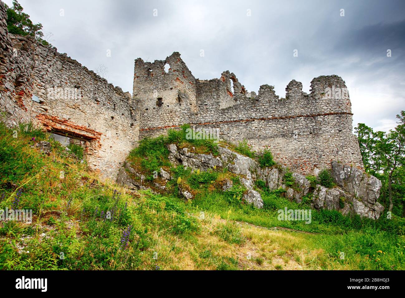 Slovakia castle Tematin Stock Photo