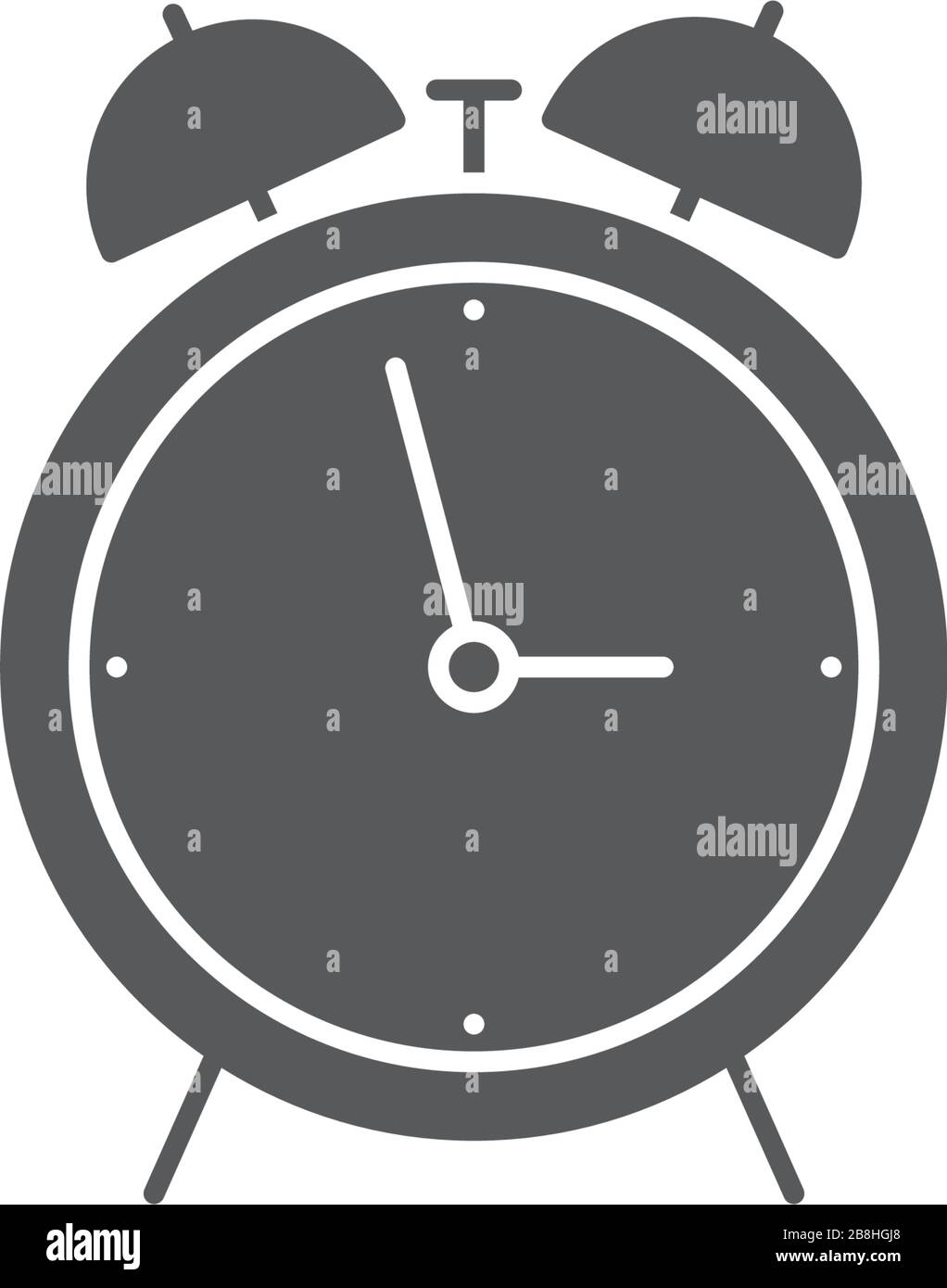 alarm clock vector icon concept design isolated on white background Stock Vector