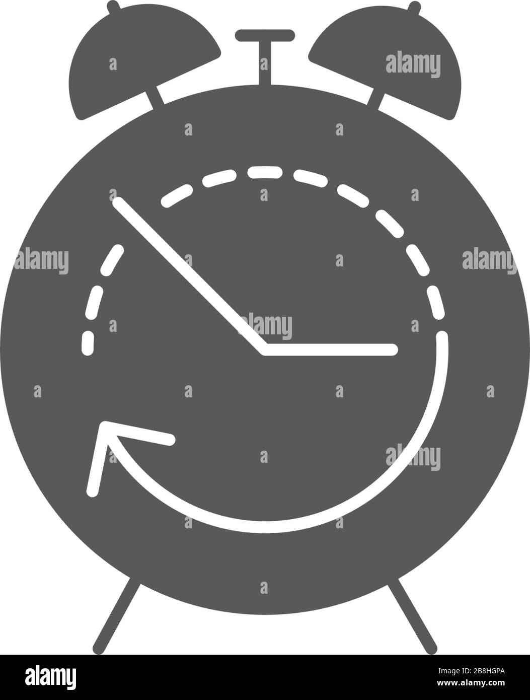alarm clock vector icon concept design isolated on white background ...