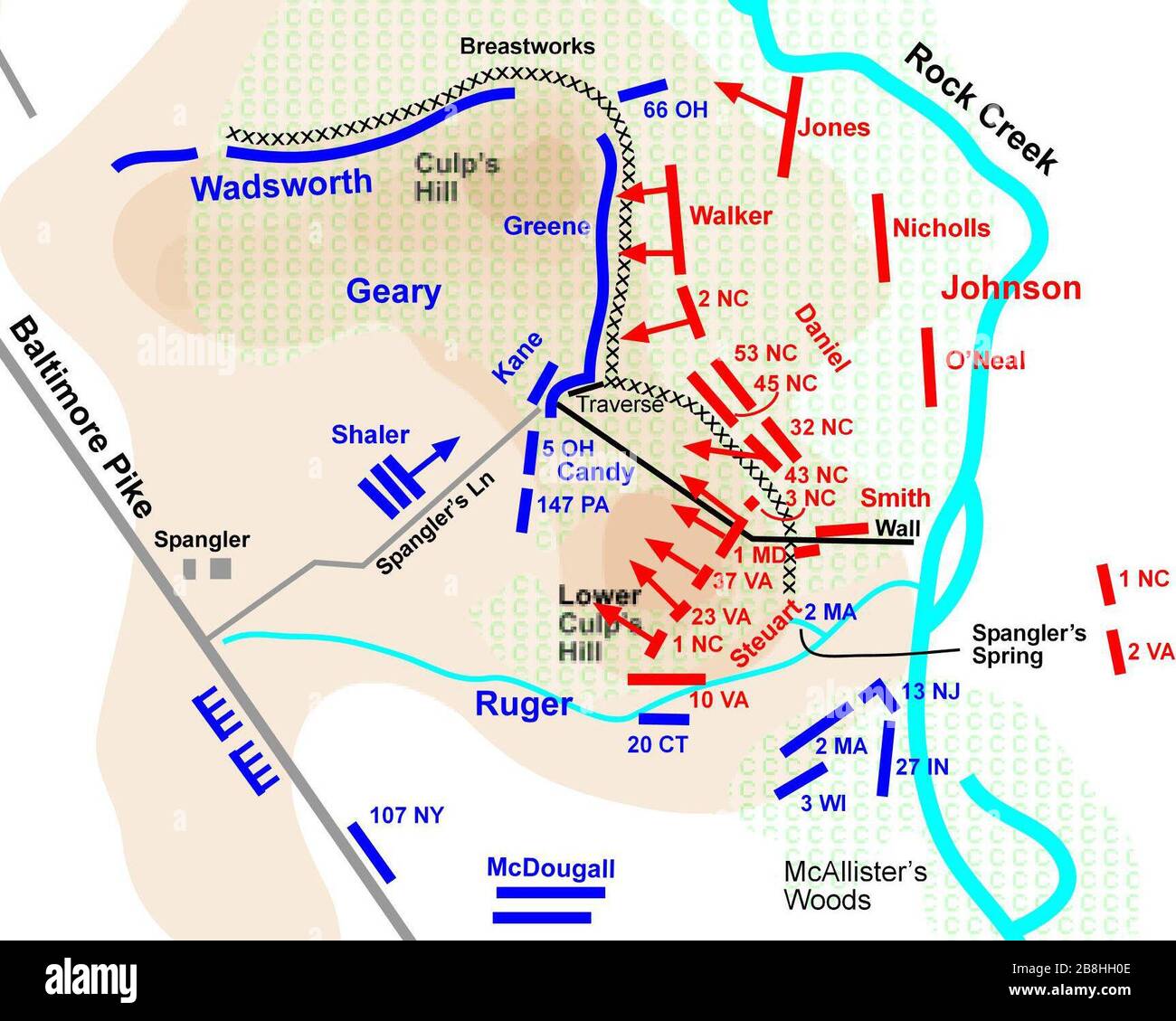 Gettysburg culps hill hires stock photography and images Alamy