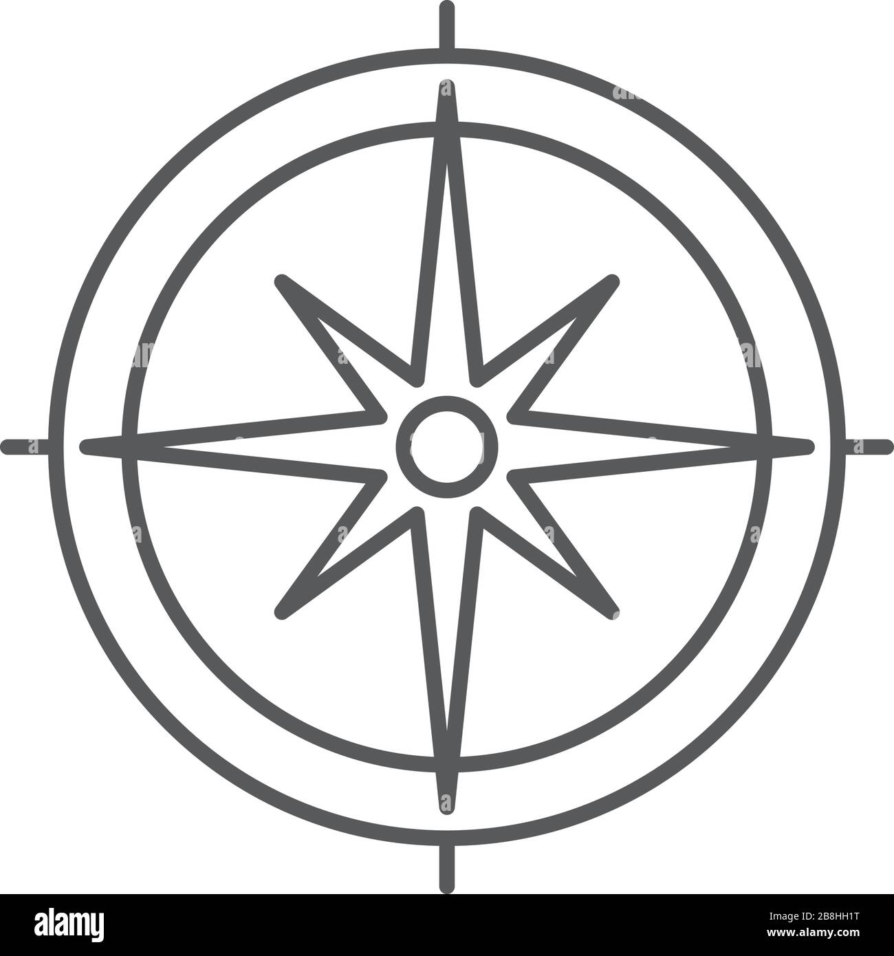 compass vector icon concept design isolated on white background Stock ...