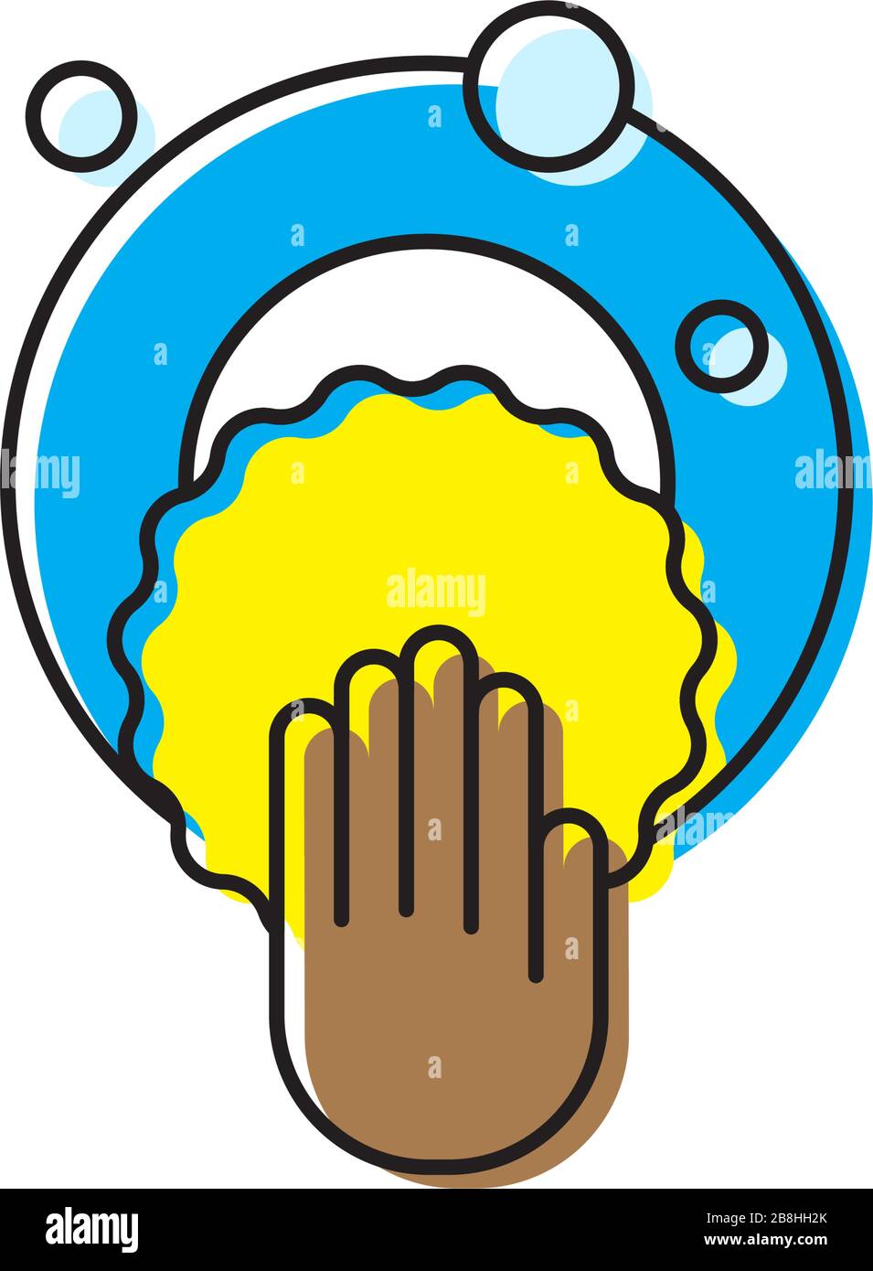 clean dishes concept design, vector icon isolated on white background Stock Vector