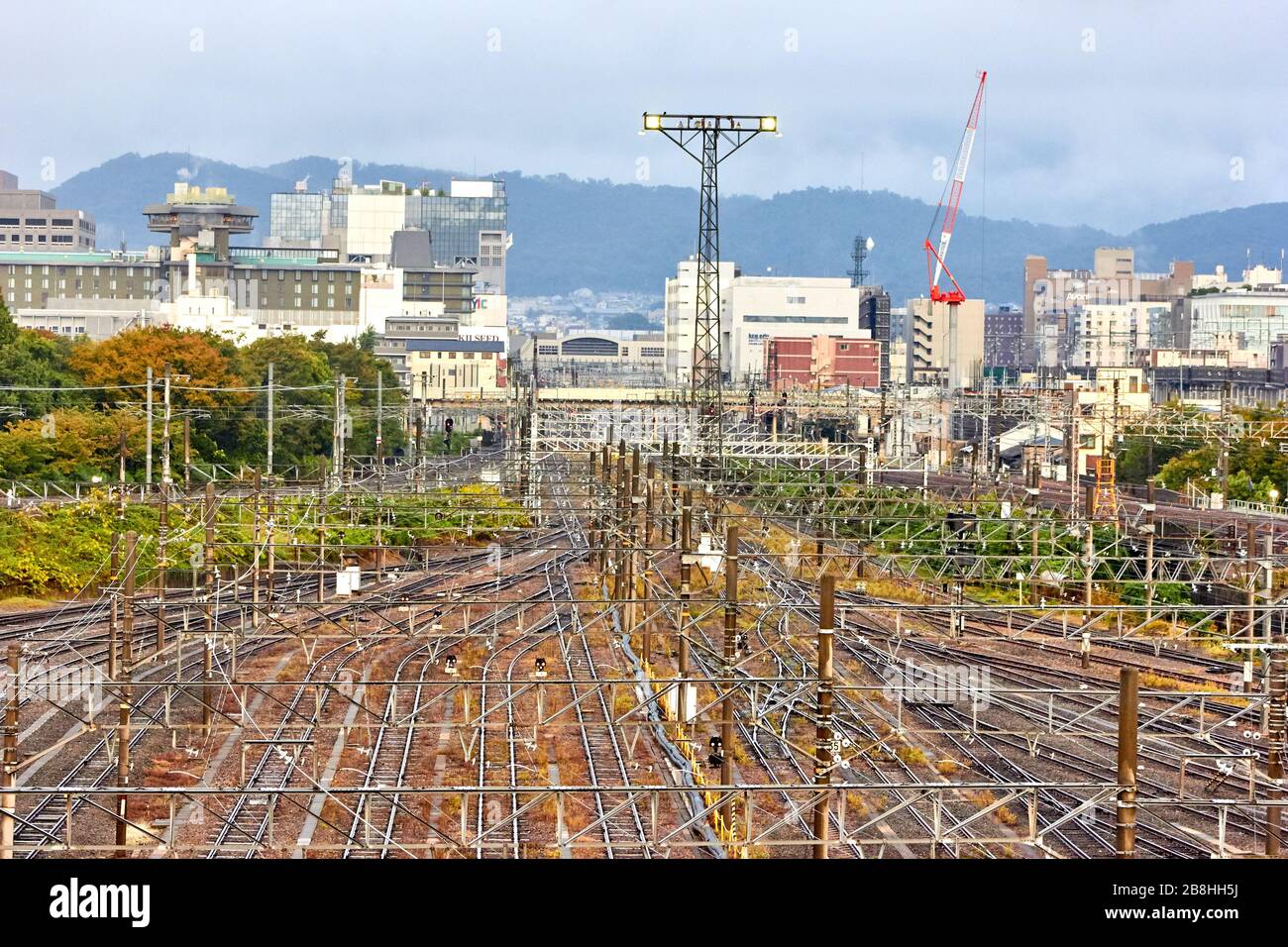 Aerial view railway tracks hi-res stock photography and images - Alamy