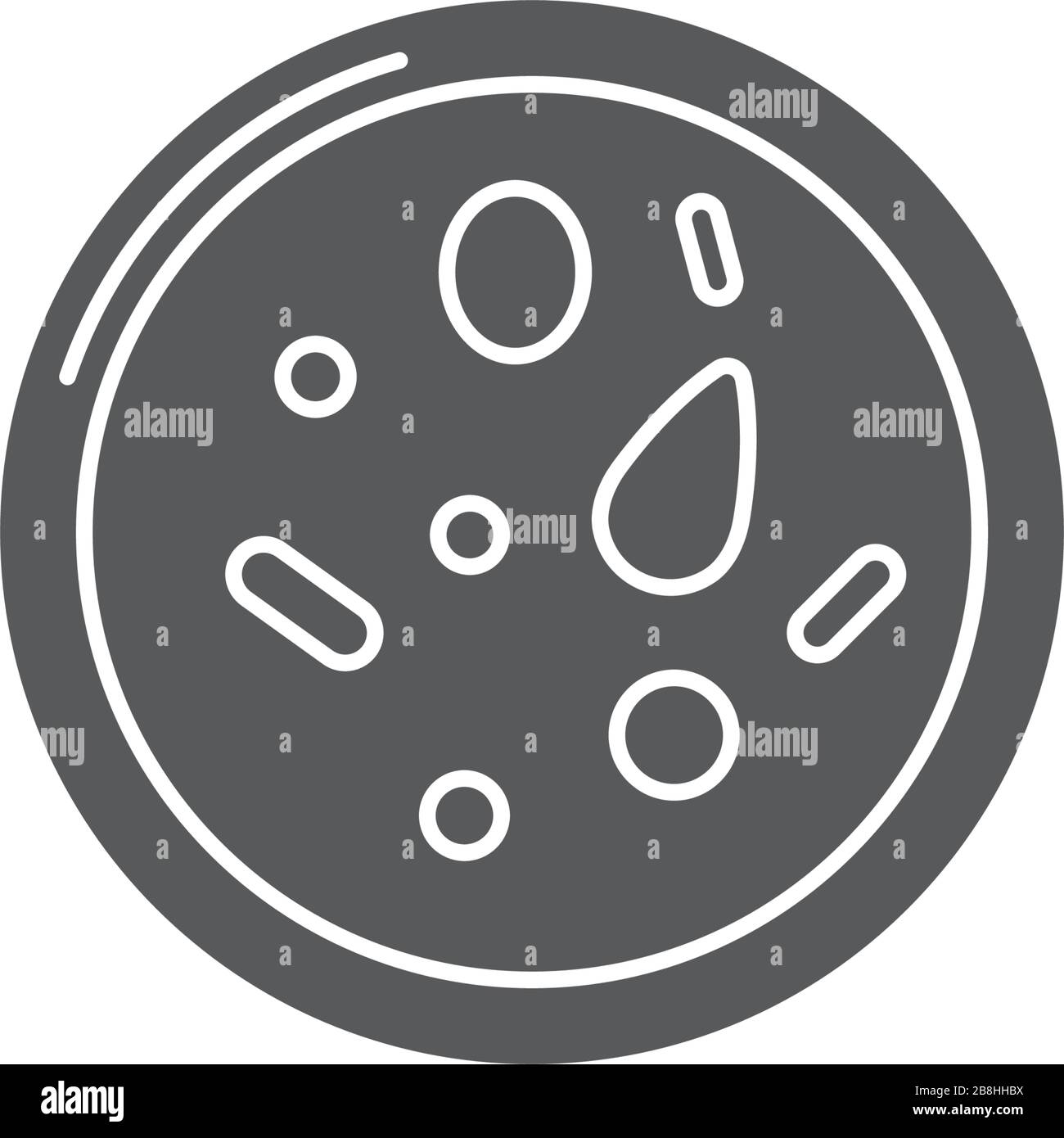petri dish vector icon concept, isolated on white background Stock Vector