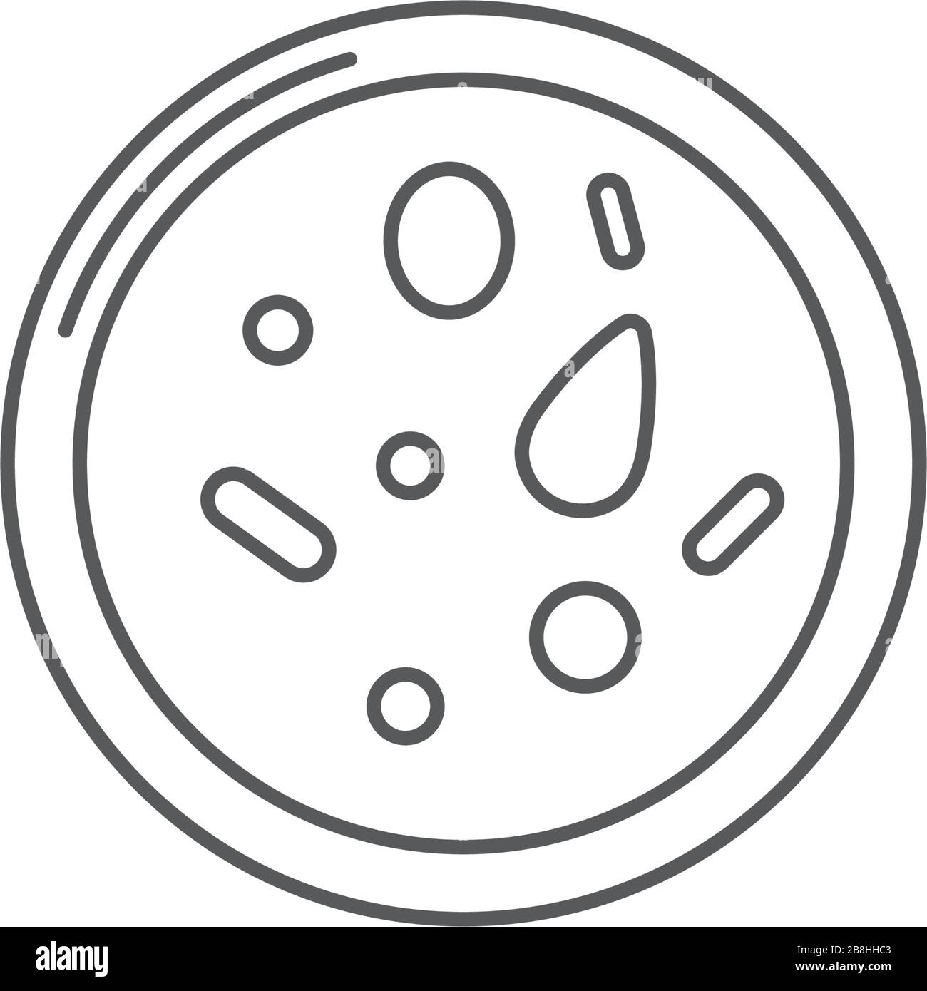 petri dish vector icon concept, isolated on white background Stock