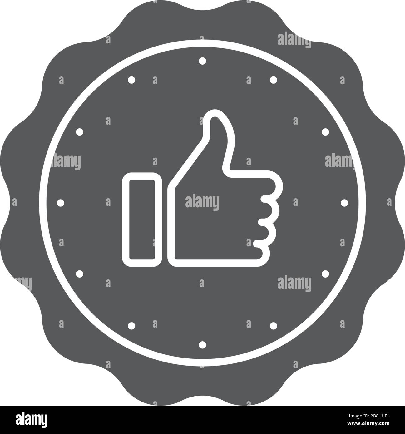 Quality certificate vector icon, isolated on white background Stock Vector
